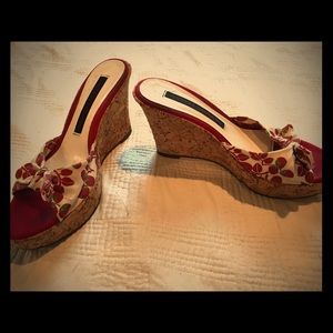 Chinese Laundry Cork Wedges w/ Cherries